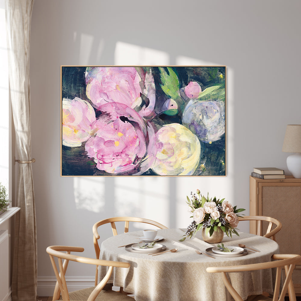 wall-art-print-canvas-poster-framed-Evening Peonies, Style A , By Albena Hristova-GIOIA-WALL-ART