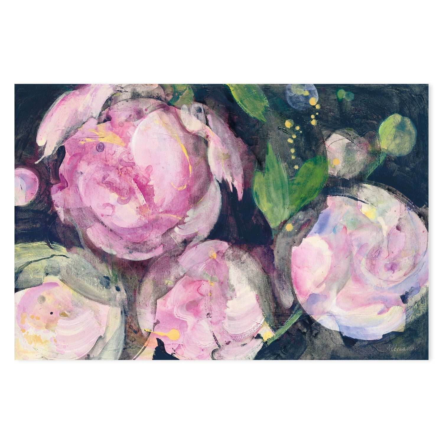 wall-art-print-canvas-poster-framed-Evening Peonies, Style B , By Albena Hristova-GIOIA-WALL-ART