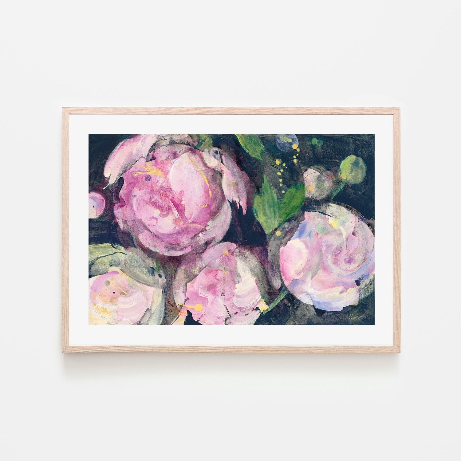 wall-art-print-canvas-poster-framed-Evening Peonies, Style B , By Albena Hristova-GIOIA-WALL-ART