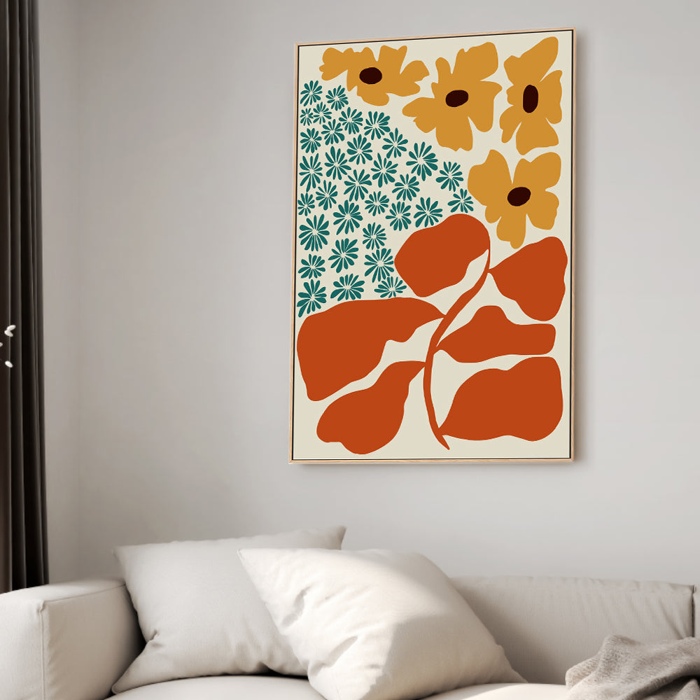 wall-art-print-canvas-poster-framed-Exotic Flower Garden , By Miho Art Studio-2