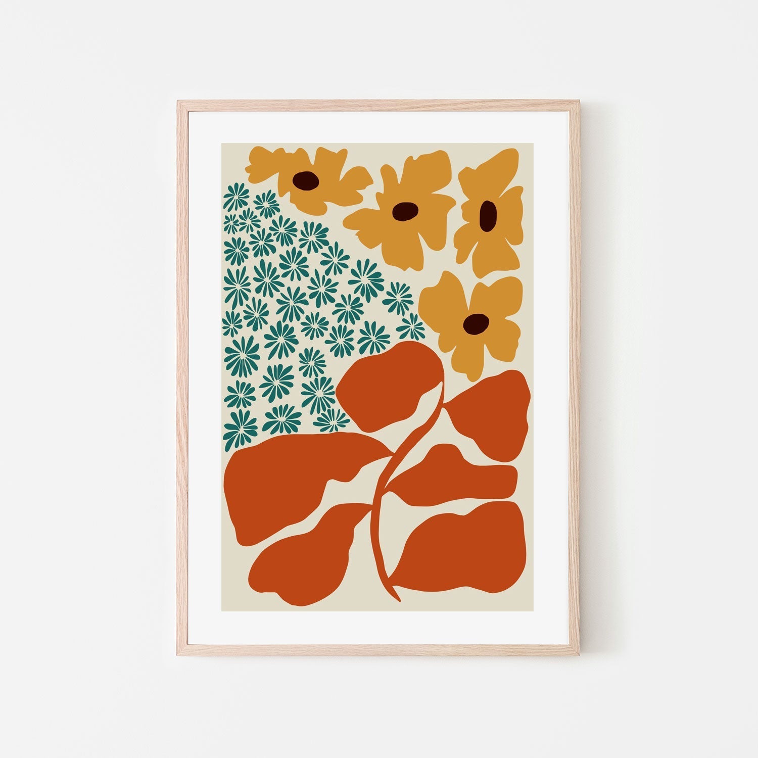 wall-art-print-canvas-poster-framed-Exotic Flower Garden , By Miho Art Studio-6