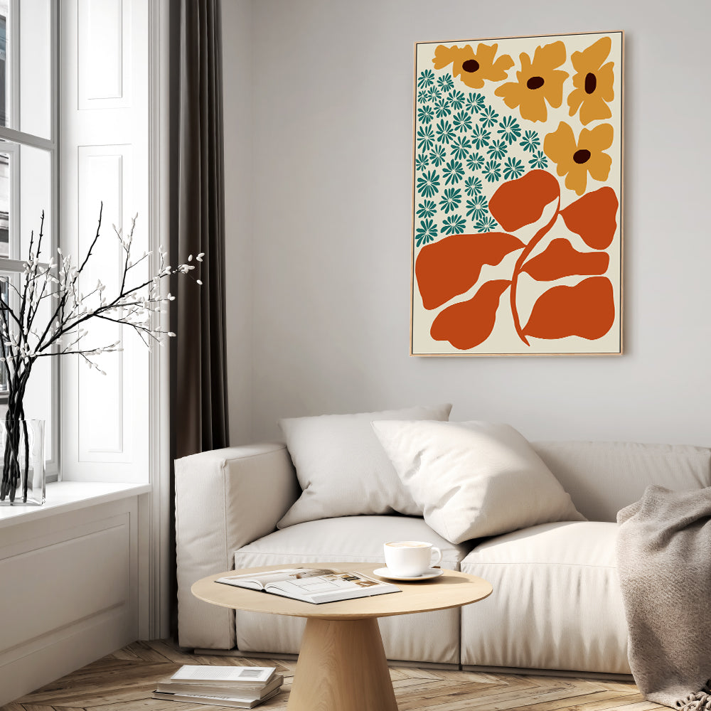 wall-art-print-canvas-poster-framed-Exotic Flower Garden , By Miho Art Studio-7