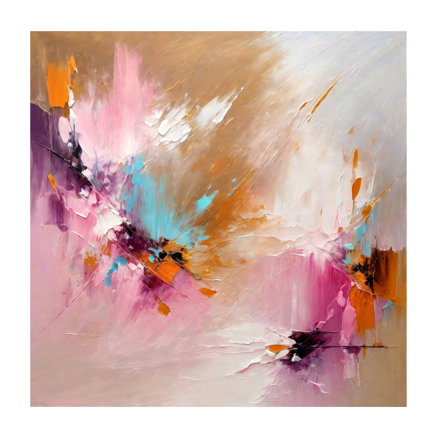 wall-art-print-canvas-poster-framed-Expressionist Colorful Abstract , By Alpenglow Workshop-1