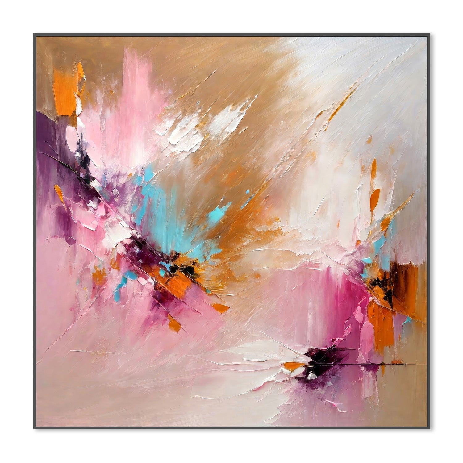 wall-art-print-canvas-poster-framed-Expressionist Colorful Abstract , By Alpenglow Workshop-3