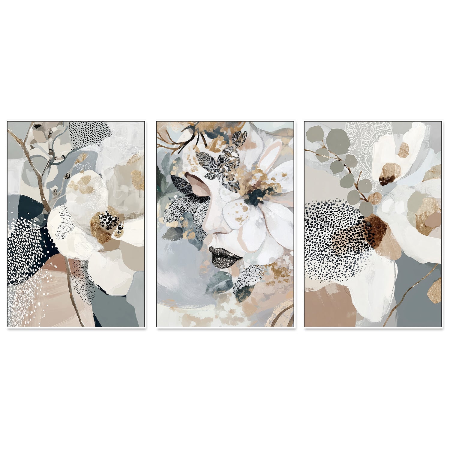 wall-art-print-canvas-poster-framed-Fae, Set Of 3-5