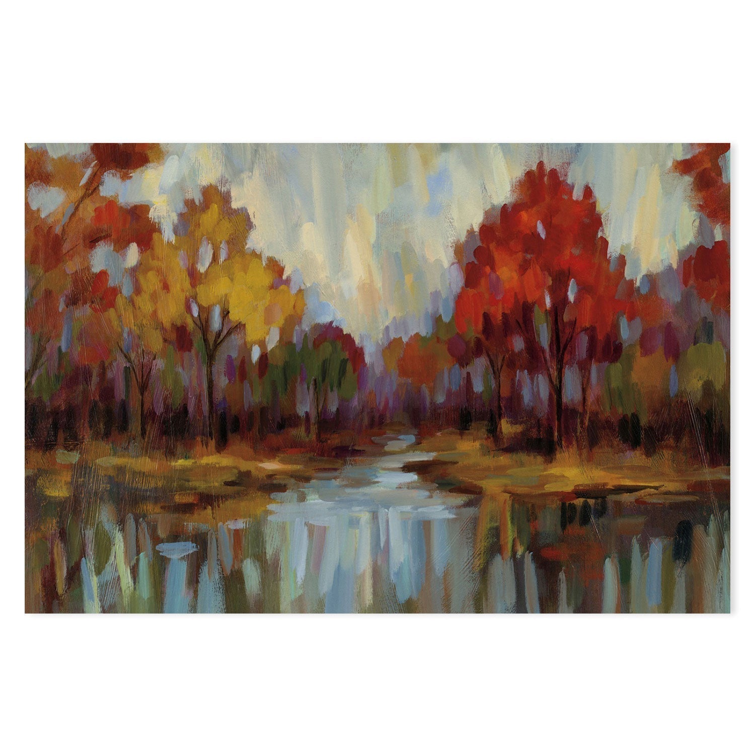 wall-art-print-canvas-poster-framed-Fall Aquarelle-by-Silvia Vassileva-Gioia Wall Art