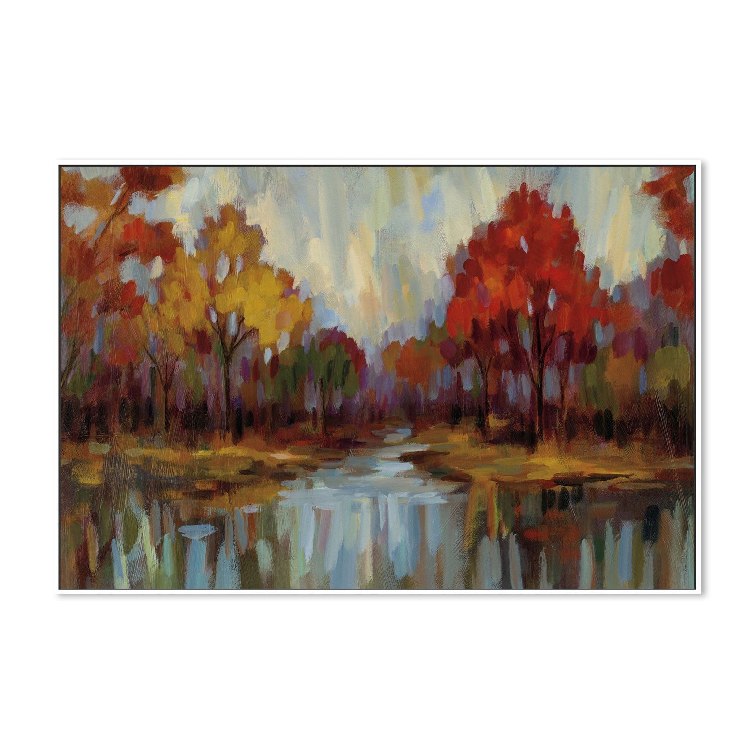 wall-art-print-canvas-poster-framed-Fall Aquarelle-by-Silvia Vassileva-Gioia Wall Art
