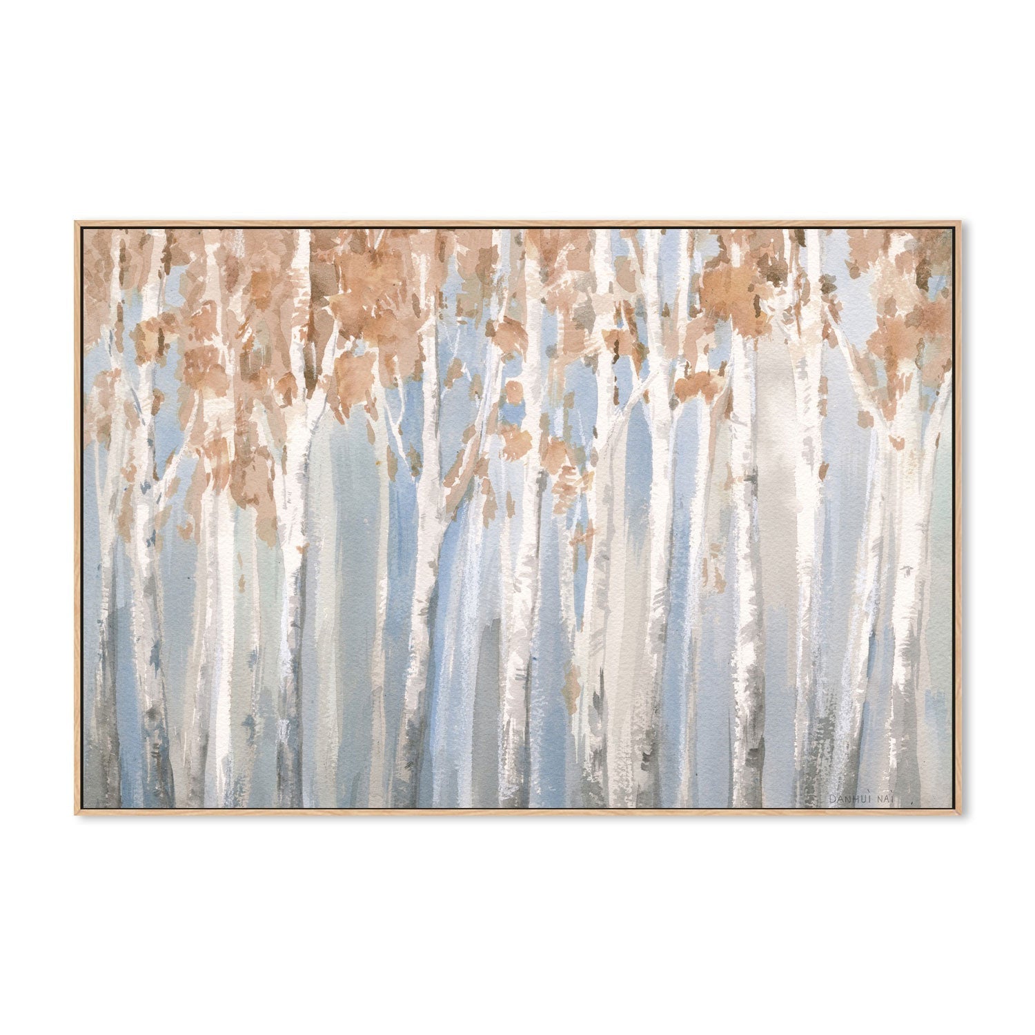 wall-art-print-canvas-poster-framed-Fall Birches-by-Danhui Nai-Gioia Wall Art