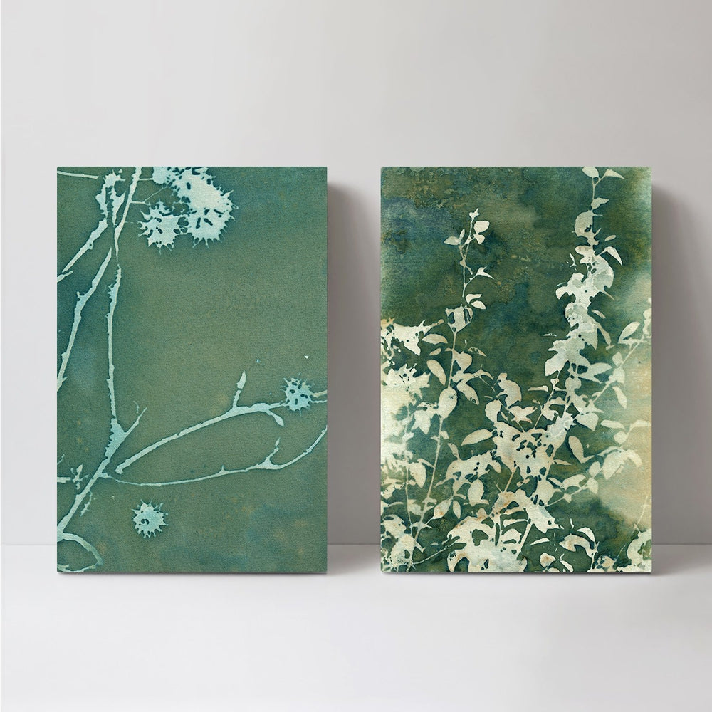 wall-art-print-canvas-poster-framed-Fall Sycamore And Green Bouquet, Set Of 2-by-Krista Mccurdy-Gioia Wall Art