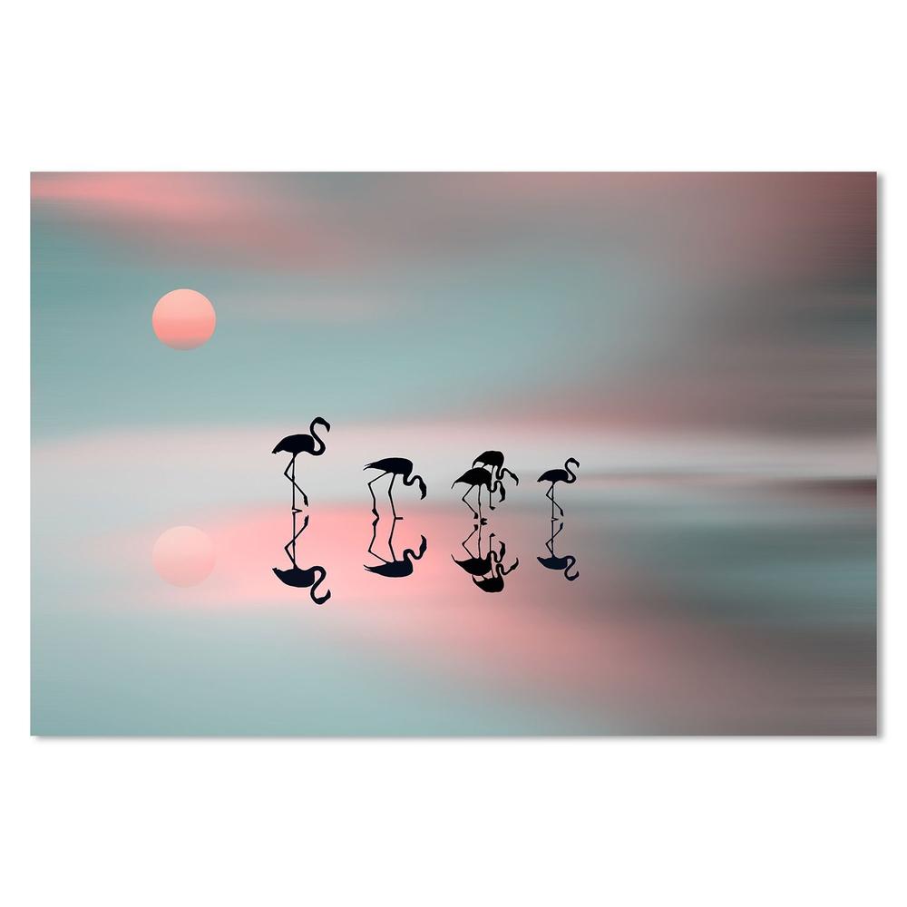 wall-art-print-canvas-poster-framed-Family Flamingos, By Natalia Baras-by-Plus X Studio-Gioia Wall Art