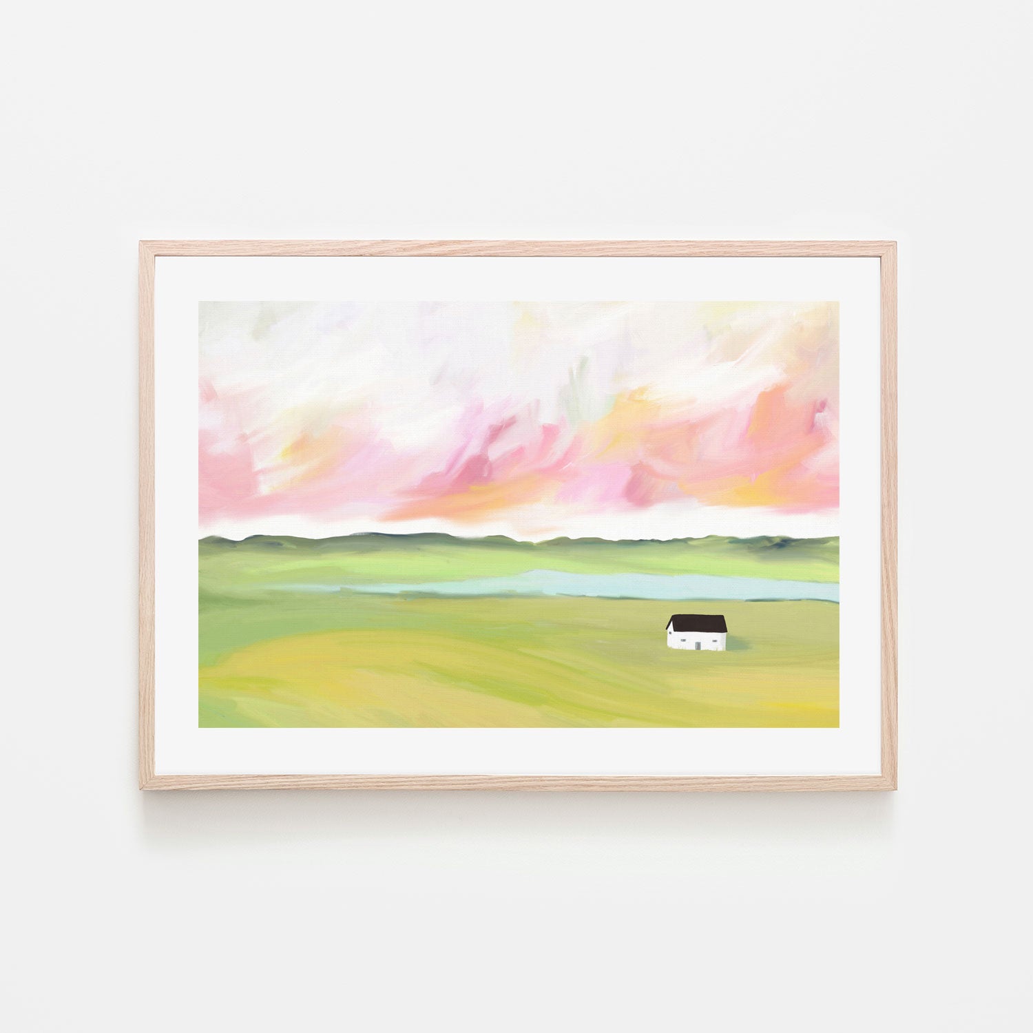 wall-art-print-canvas-poster-framed-Farm House by The Lake , By Leah Straatsma-6