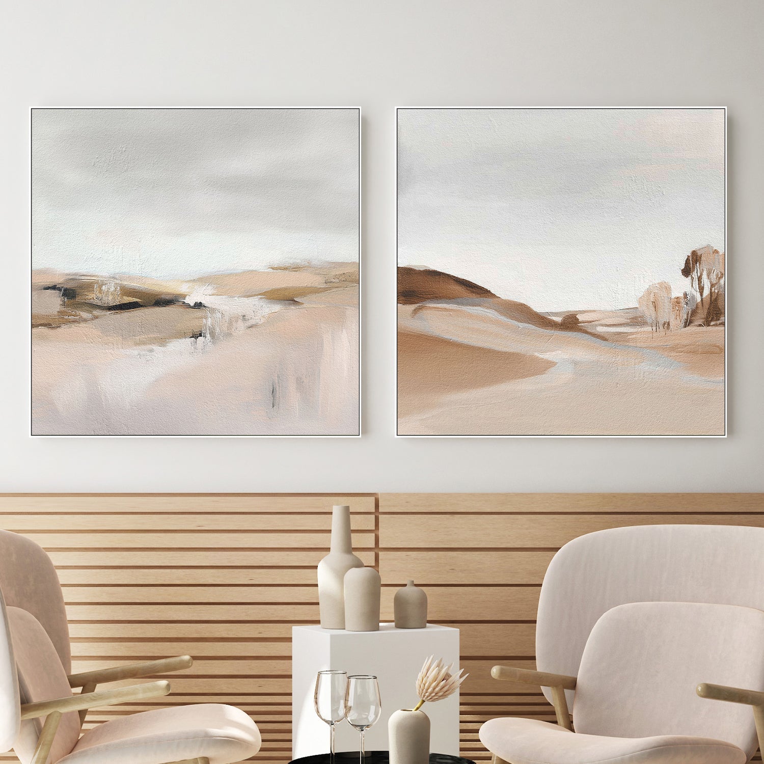 wall-art-print-canvas-poster-framed-Farm View, Style A & B, Set Of 2 , By Alma-2