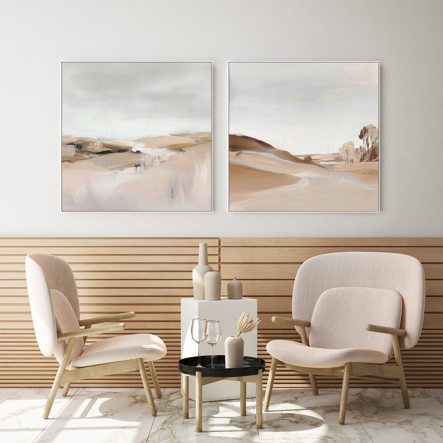 wall-art-print-canvas-poster-framed-Farm View, Style A & B, Set Of 2 , By Alma-7