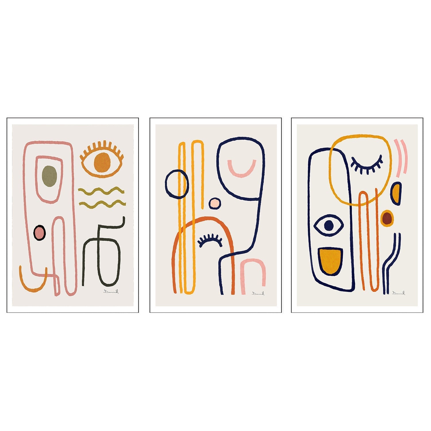 Feel Good, Set Of 3, By Dan Hobday