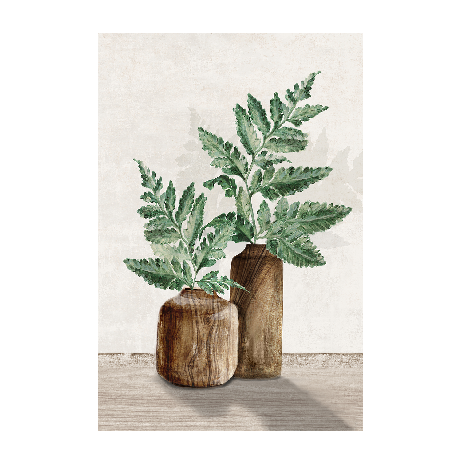 wall-art-print-canvas-poster-framed-Fern And Wood, Style B , By Eva Watts-1