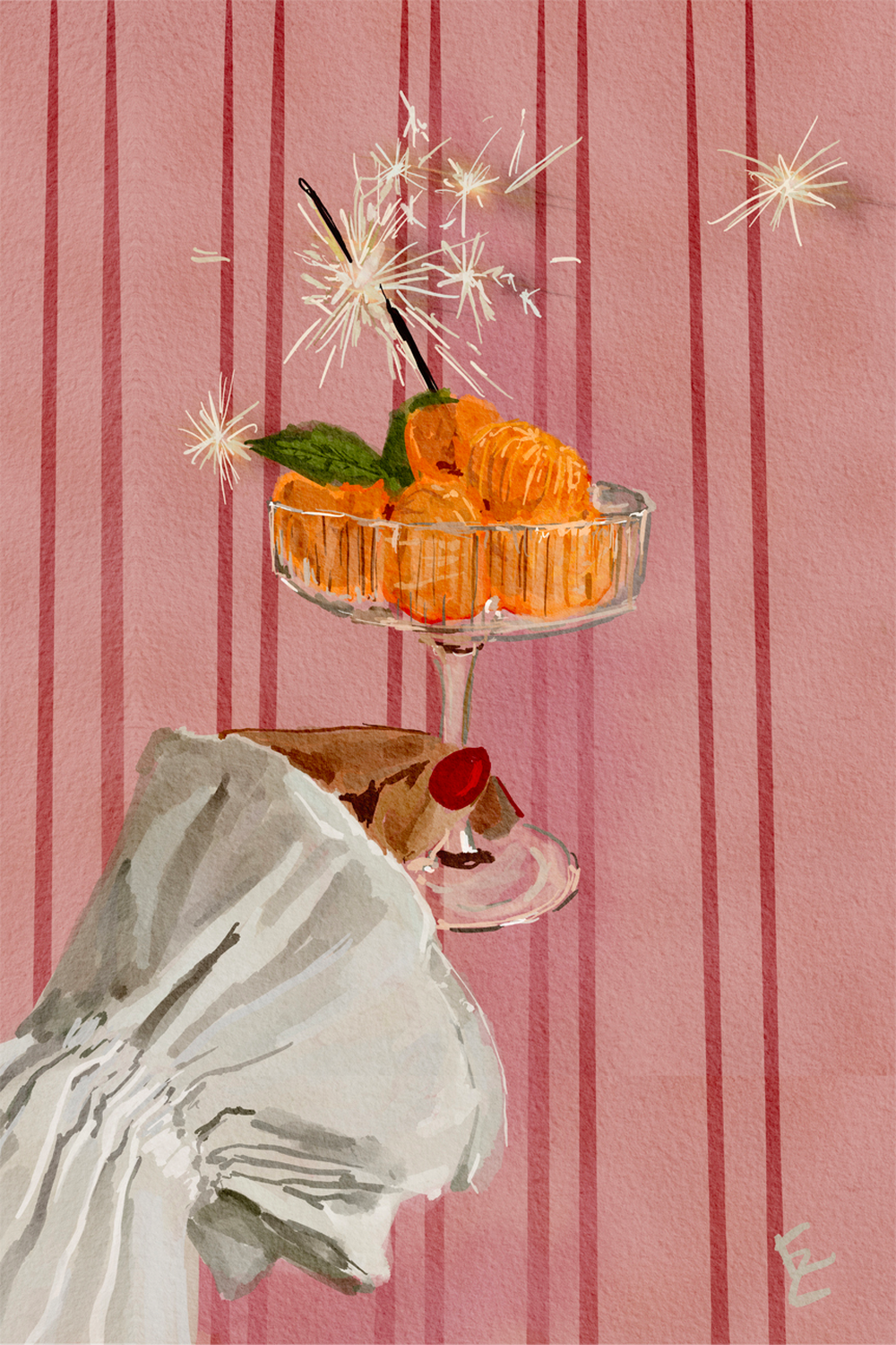 wall-art-print-canvas-poster-framed-Festive Tangerine , By Ekaterina Zagorska-1