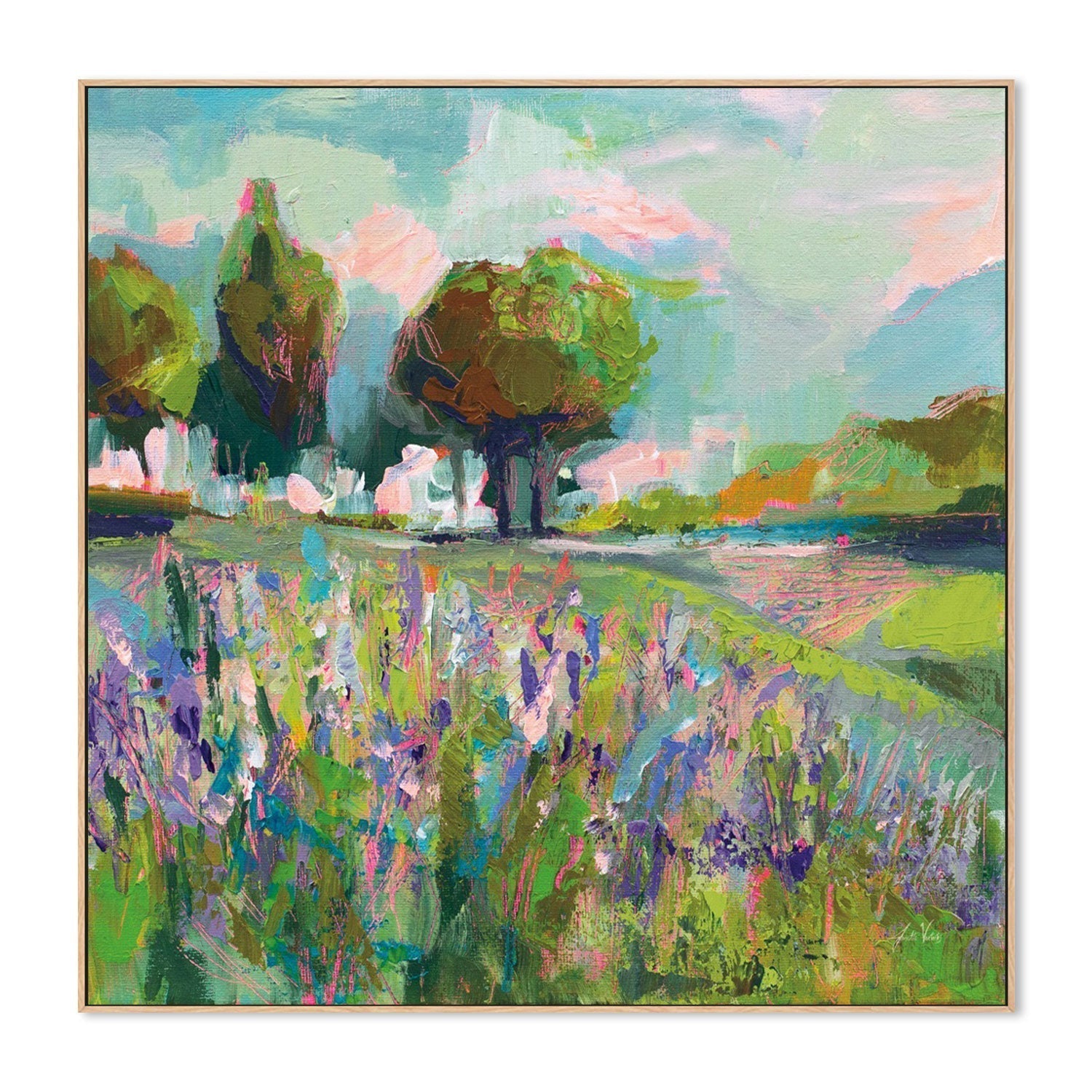 wall-art-print-canvas-poster-framed-Field of Flowers-by-Jeanette Vertentes-Gioia Wall Art