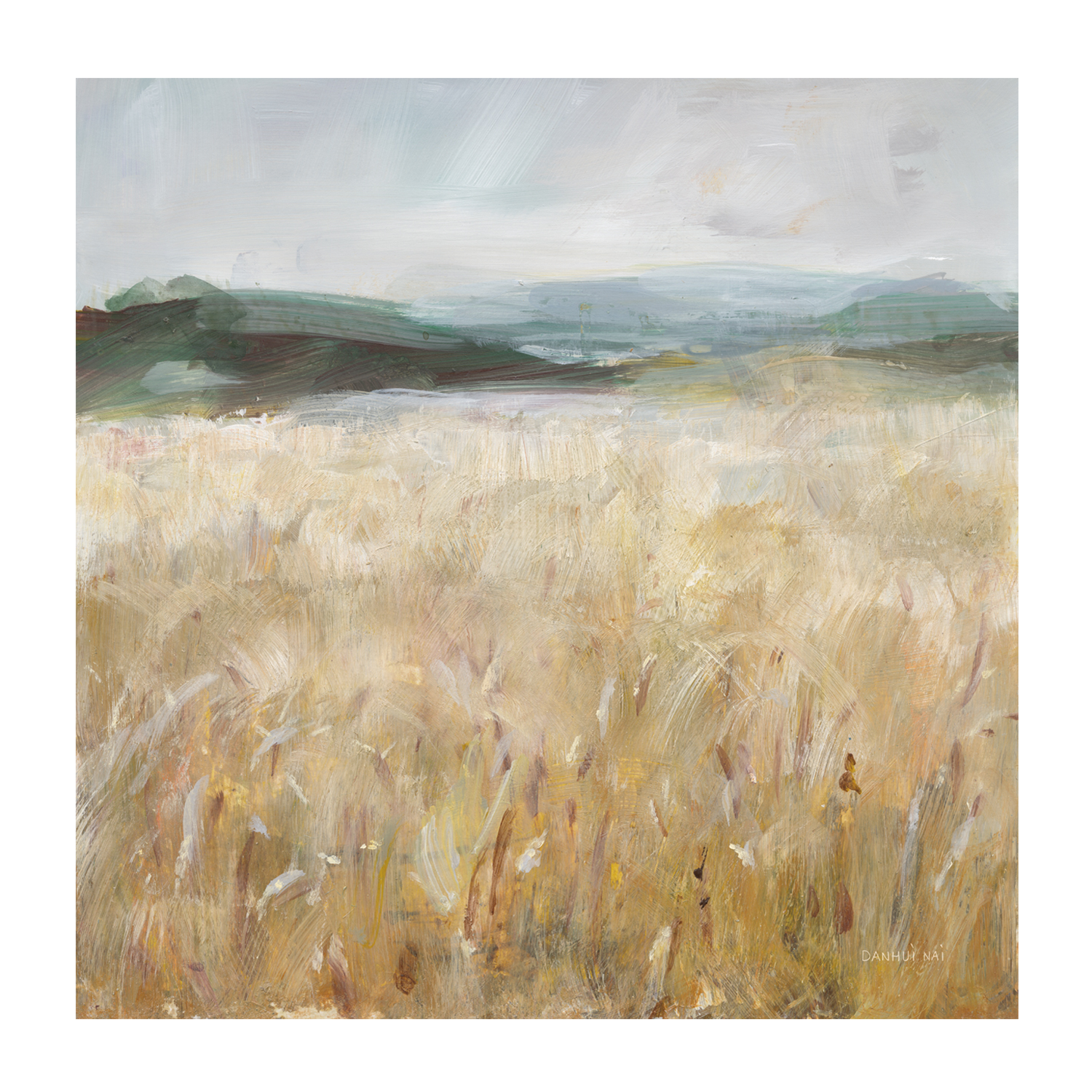 wall-art-print-canvas-poster-framed-Field of Gold, Style A , By Danhui Nai-1