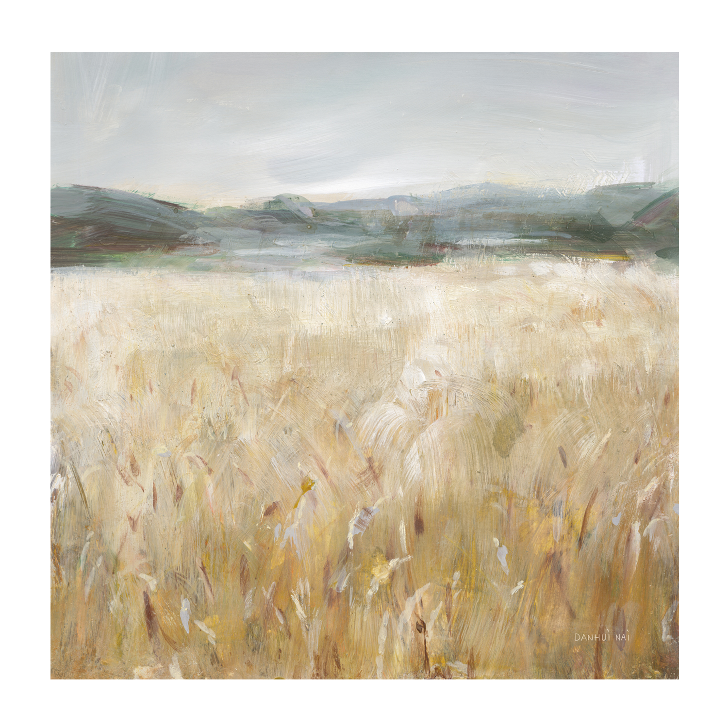 wall-art-print-canvas-poster-framed-Field of Gold, Style B , By Danhui Nai-1