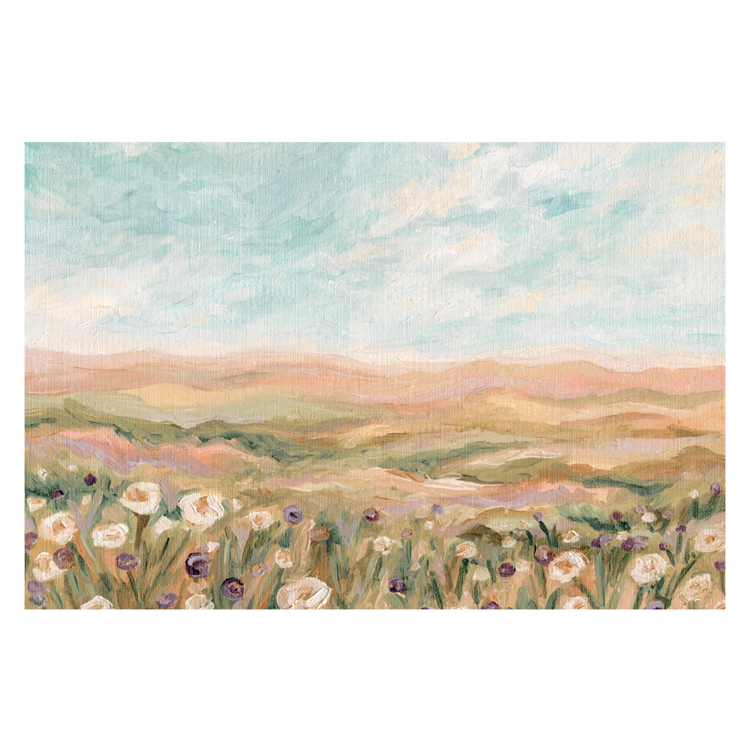 wall-art-print-canvas-poster-framed-Fields Of Blooms , By Hannah Weisner-1
