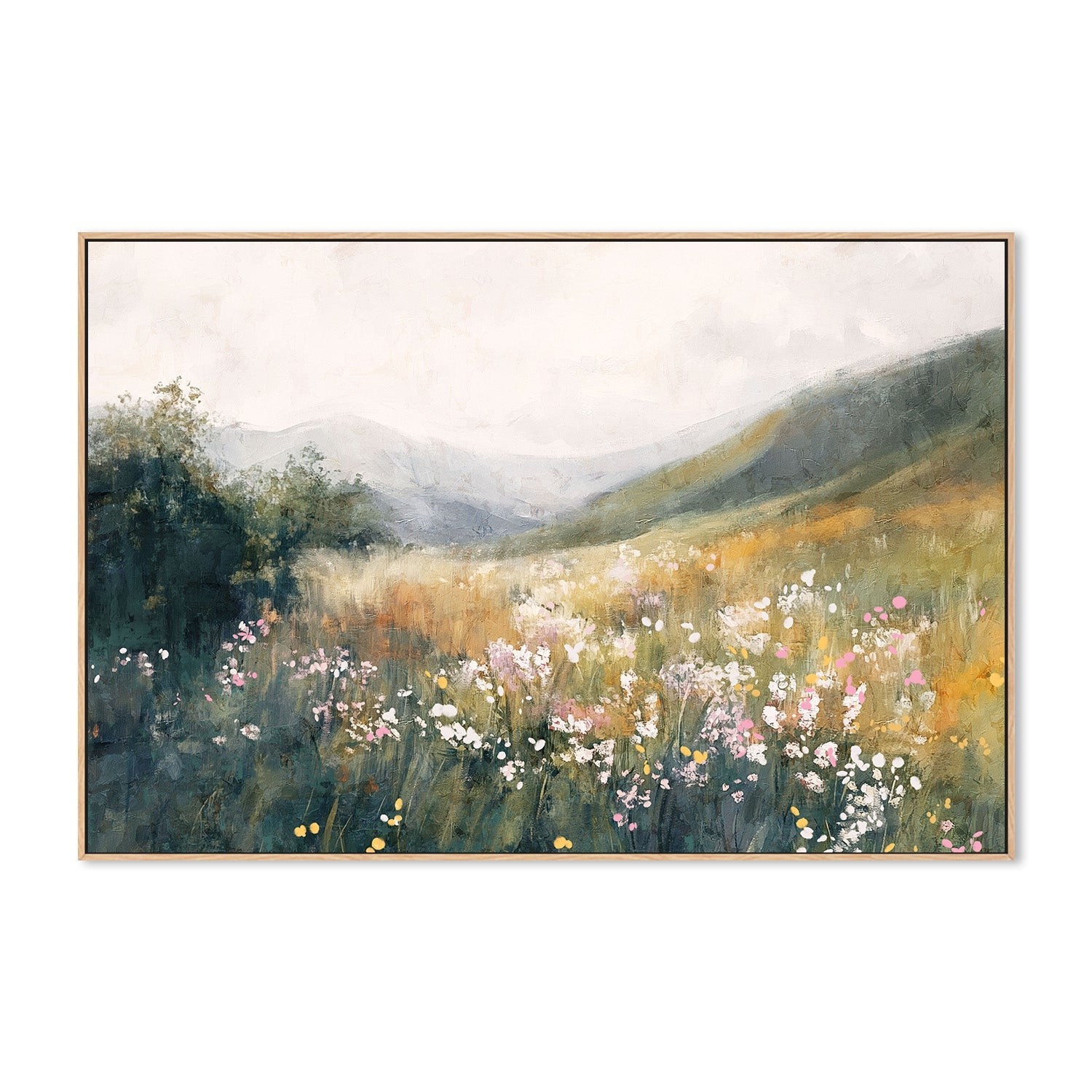 wall-art-print-canvas-poster-framed-Fields of Tranquility, Style A-4