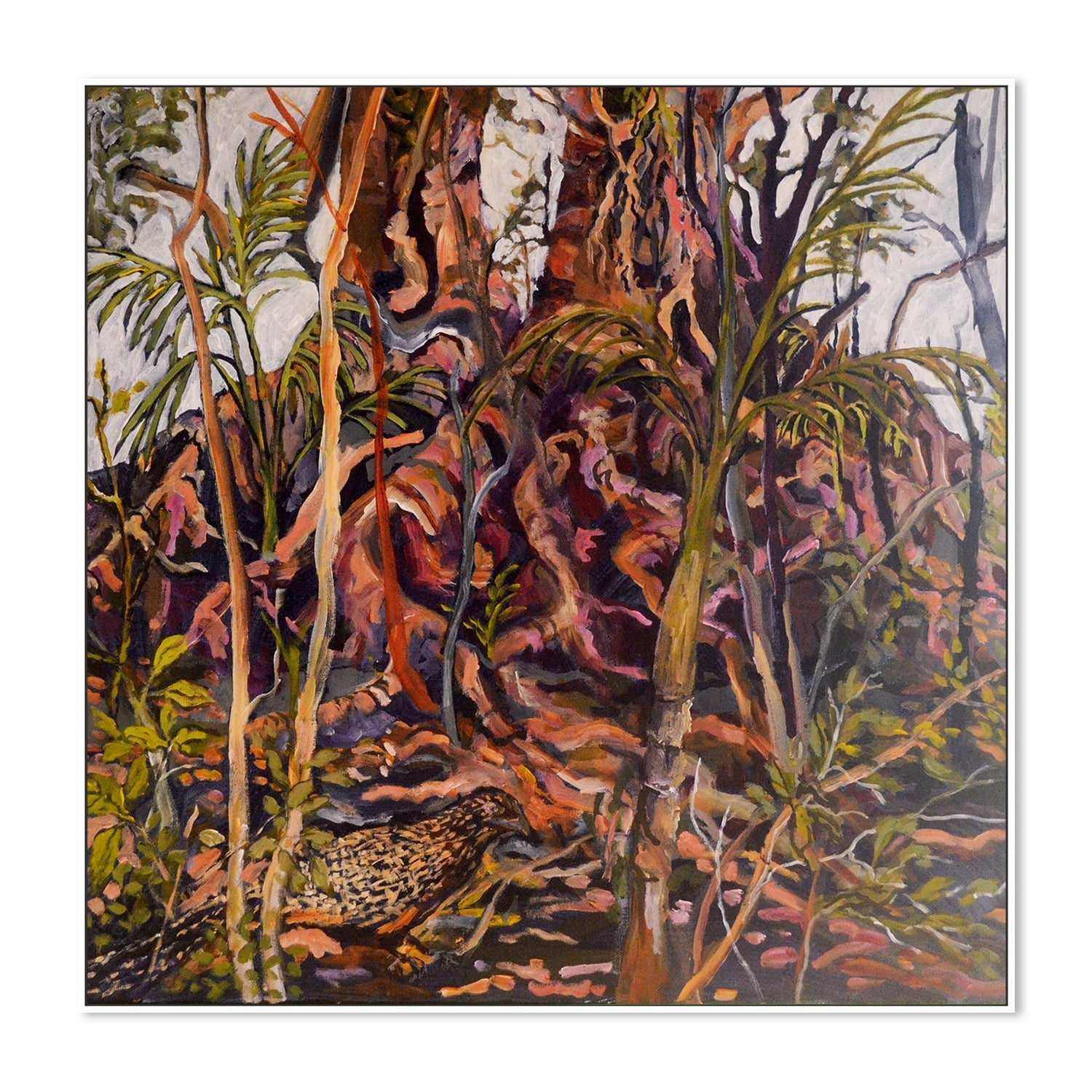 wall-art-print-canvas-poster-framed-Fig Tree And Pheasant Coucal , By Christine Read-5