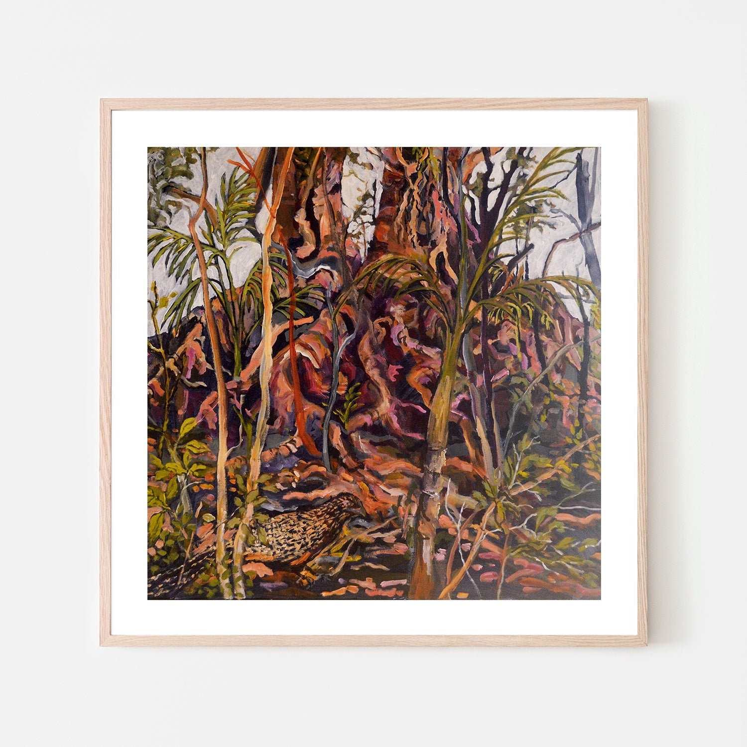 wall-art-print-canvas-poster-framed-Fig Tree And Pheasant Coucal , By Christine Read-6