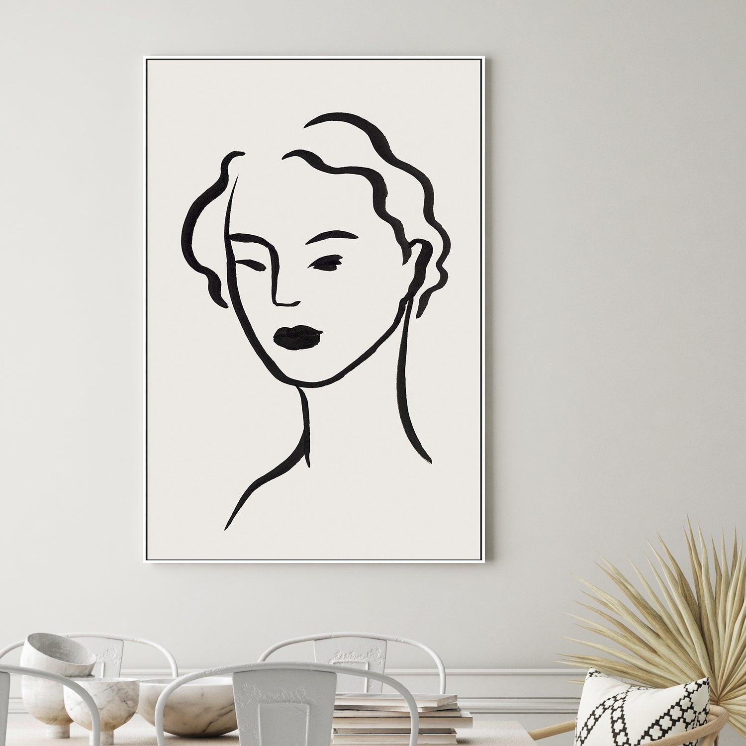 wall-art-print-canvas-poster-framed-Figurative Face, Style A-2