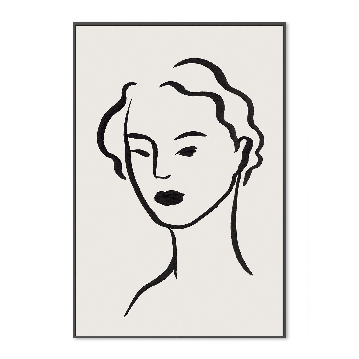 wall-art-print-canvas-poster-framed-Figurative Face, Style A-3