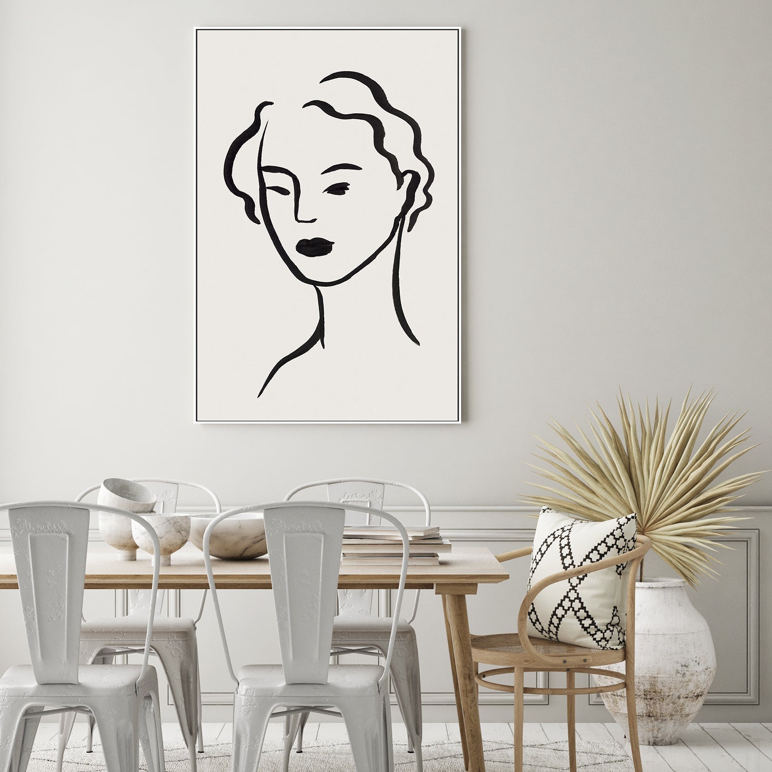 wall-art-print-canvas-poster-framed-Figurative Face, Style A-7