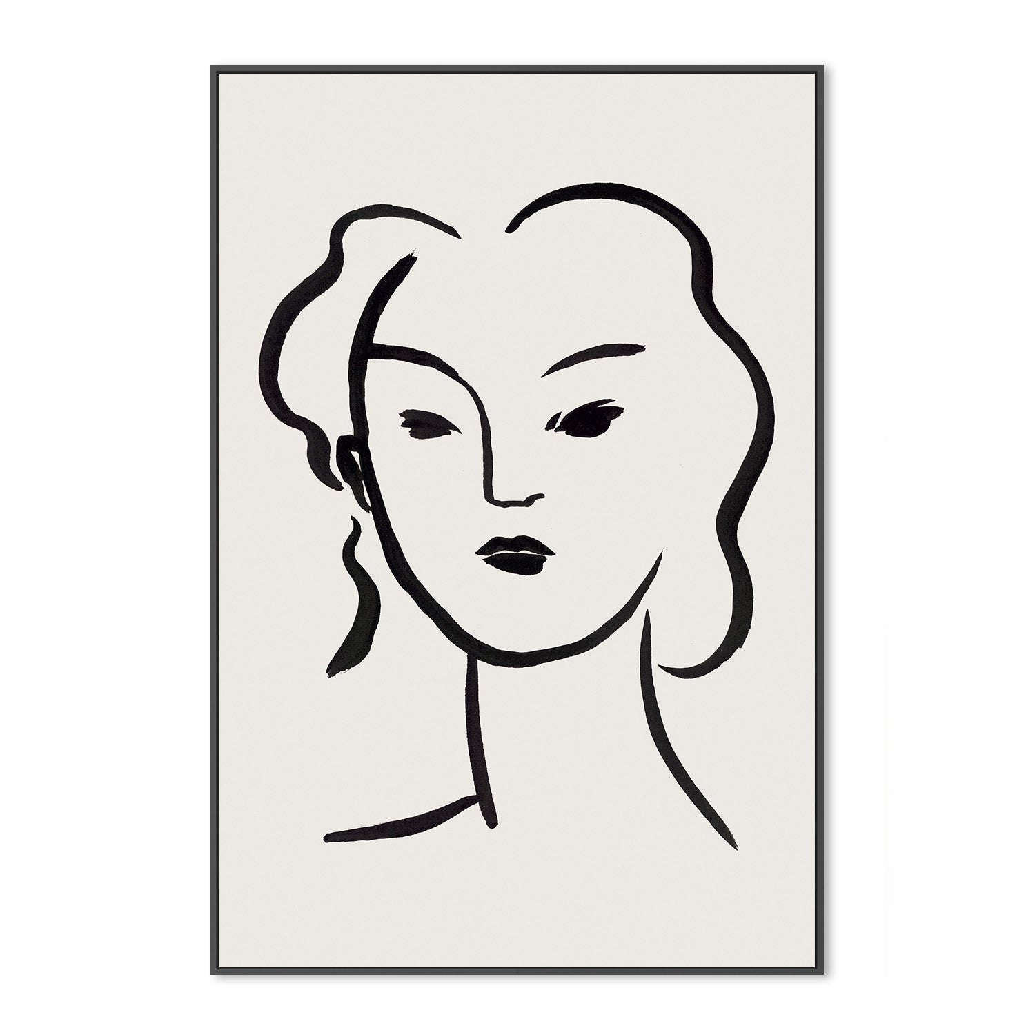 wall-art-print-canvas-poster-framed-Figurative Face, Style C-3