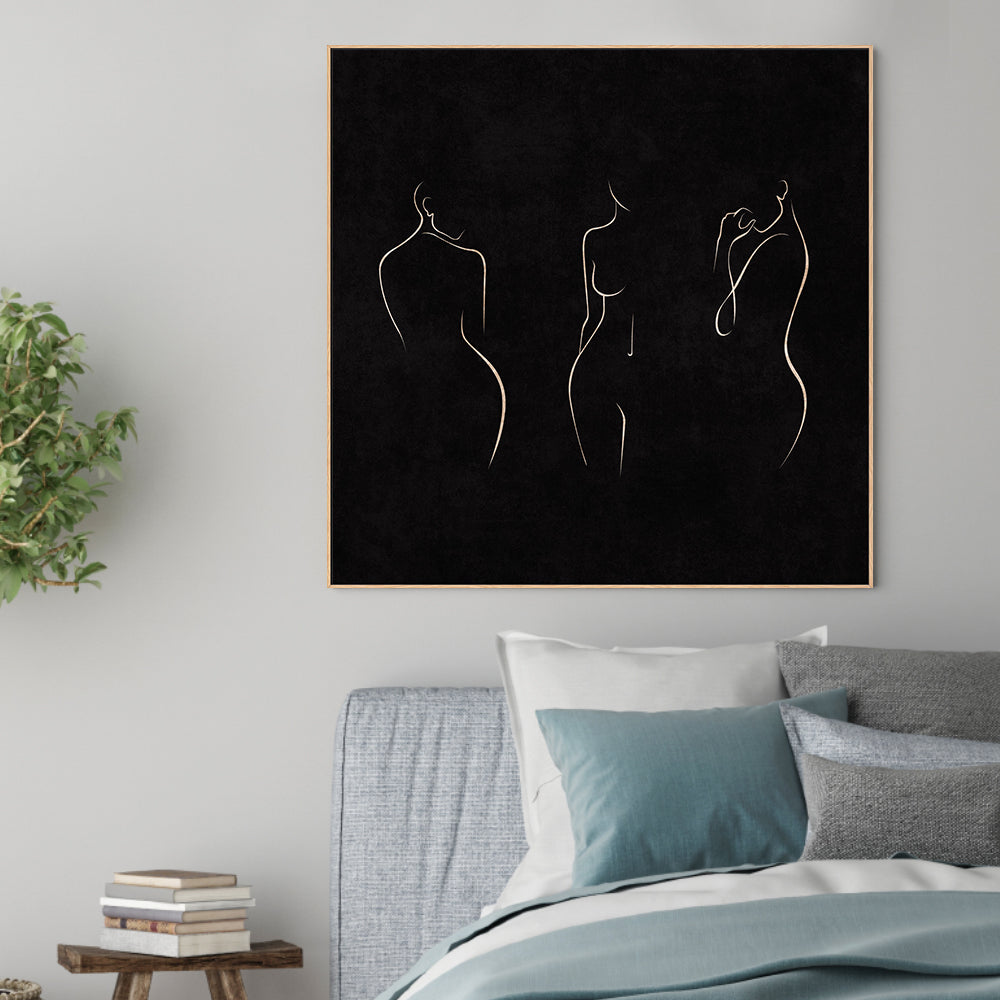wall-art-print-canvas-poster-framed-Figures In The Night , By Emel Tunaboylu-GIOIA-WALL-ART