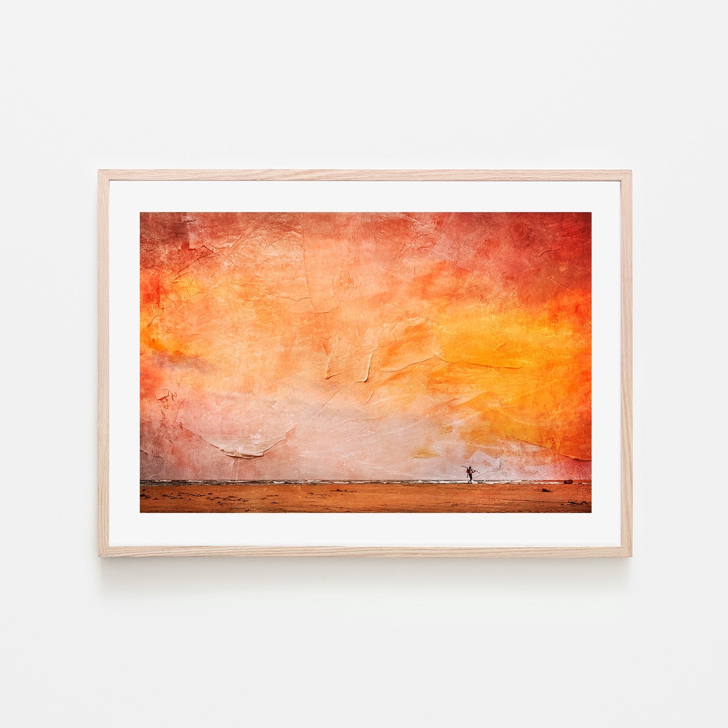 wall-art-print-canvas-poster-framed-Fisherman Walking Home Against a Painted Sunset Sky, Roving , By Andrew Paranavitana-7