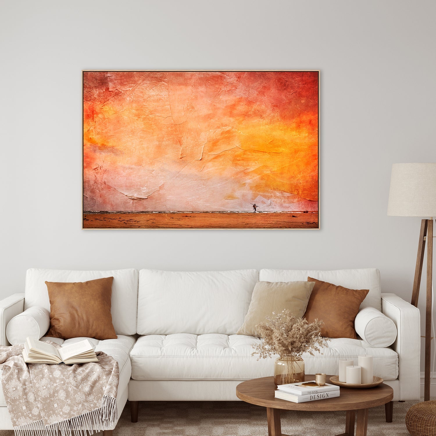 wall-art-print-canvas-poster-framed-Fisherman Walking Home Against a Painted Sunset Sky, Roving , By Andrew Paranavitana-8