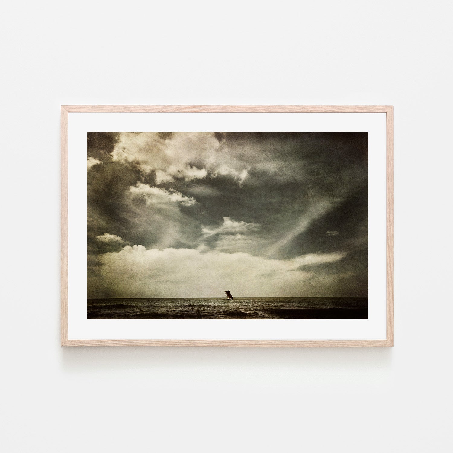 wall-art-print-canvas-poster-framed-Fishing Boat at Sea Against a Big Sky Landscape, High Seas , By Andrew Paranavitana-7