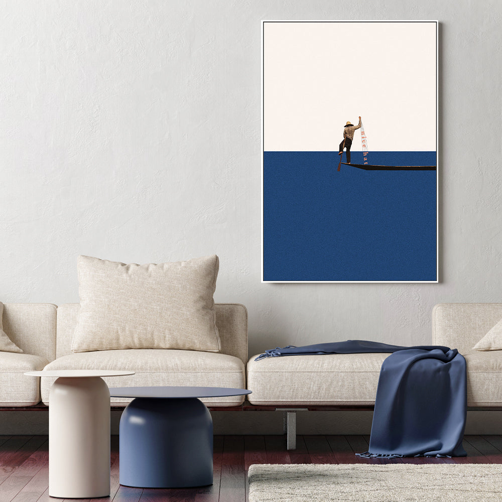 wall-art-print-canvas-poster-framed-Fishing For Words-GIOIA-WALL-ART