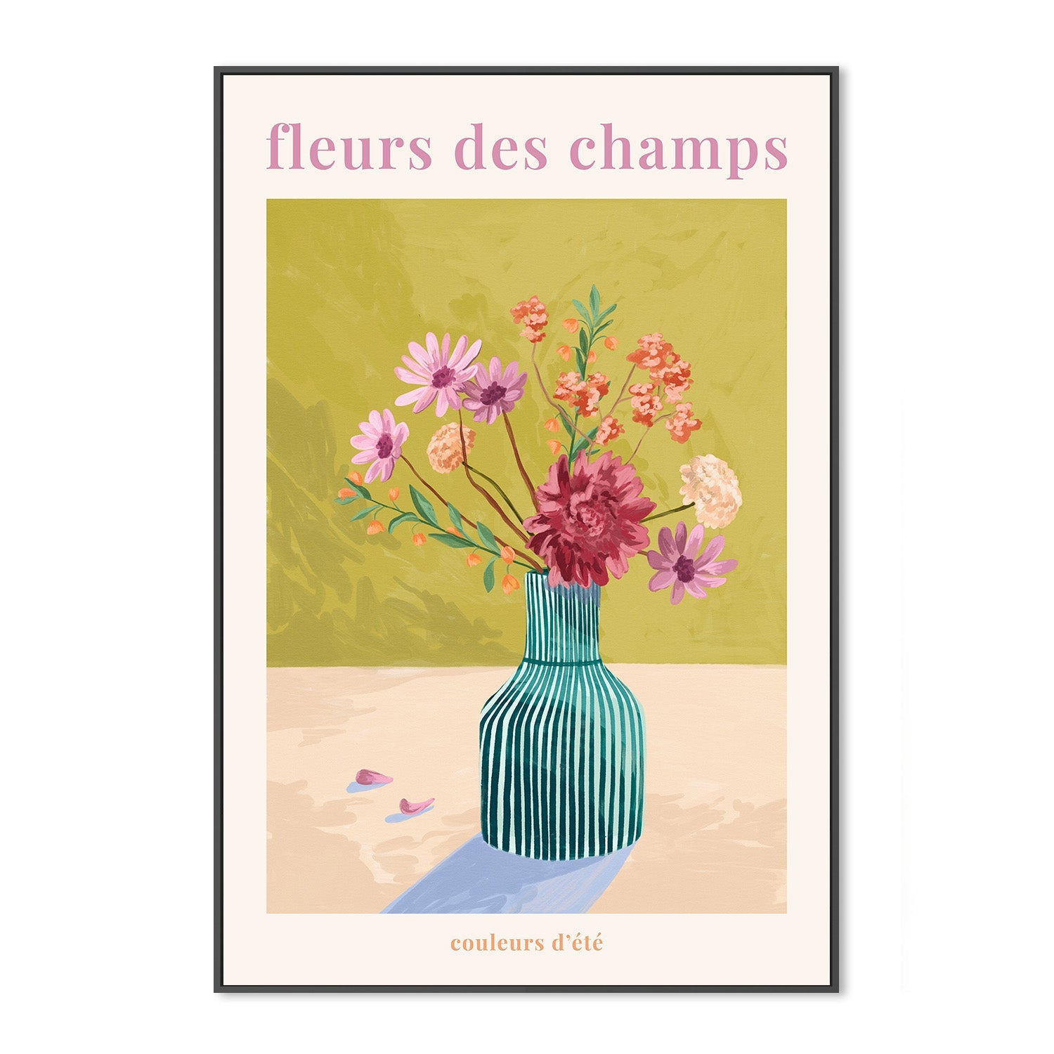 wall-art-print-canvas-poster-framed-Fleur Des Champs - Green-3