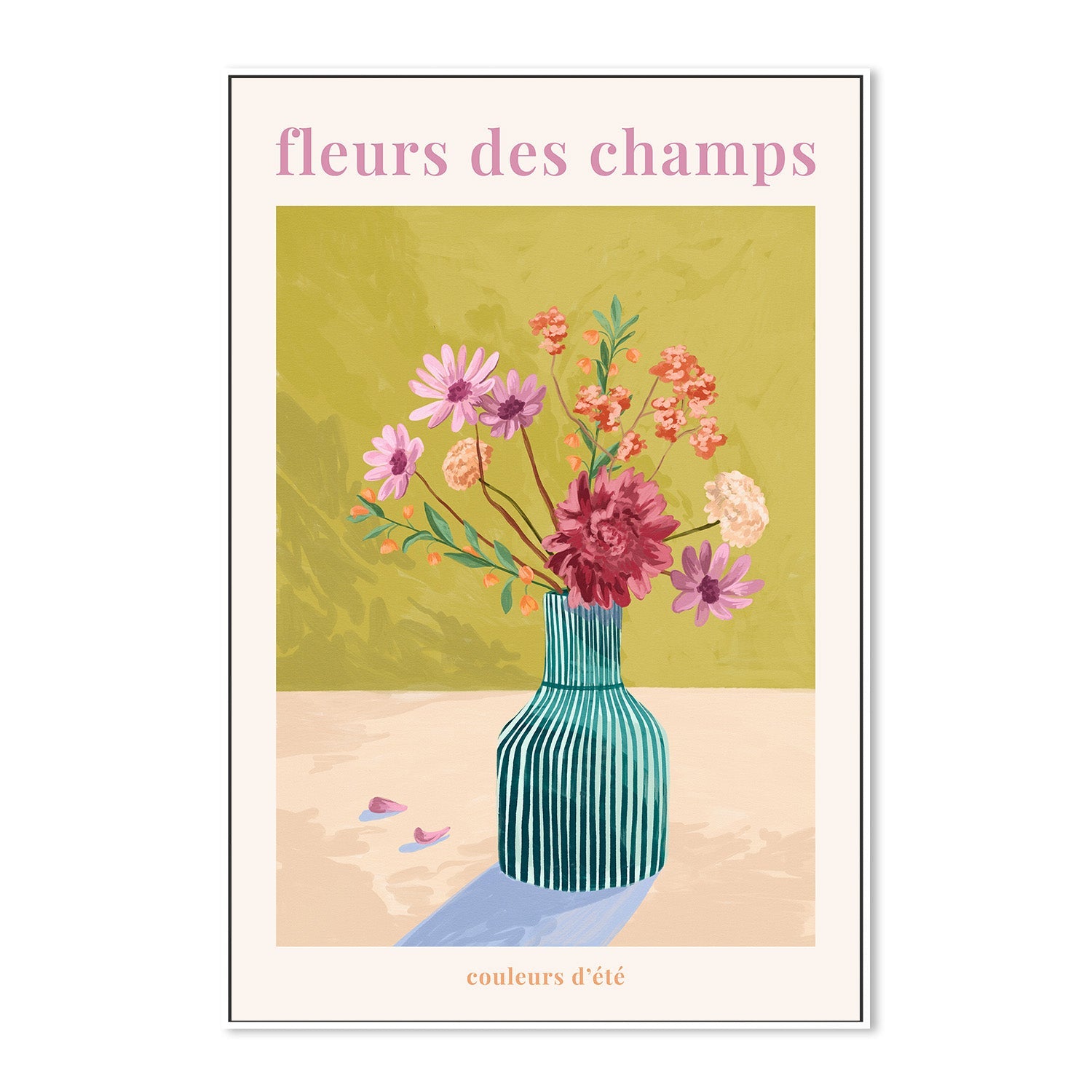 wall-art-print-canvas-poster-framed-Fleur Des Champs - Green-5
