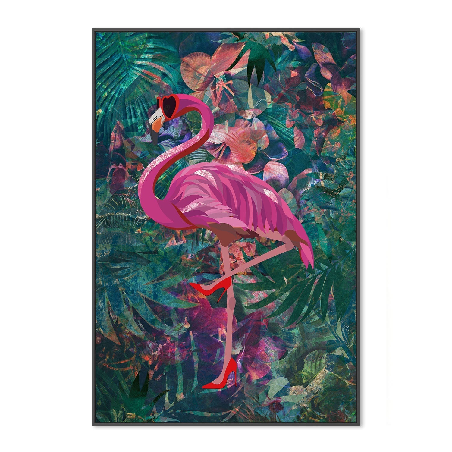 wall-art-print-canvas-poster-framed-Flirty Flamingo , By Sarah Manovski-3