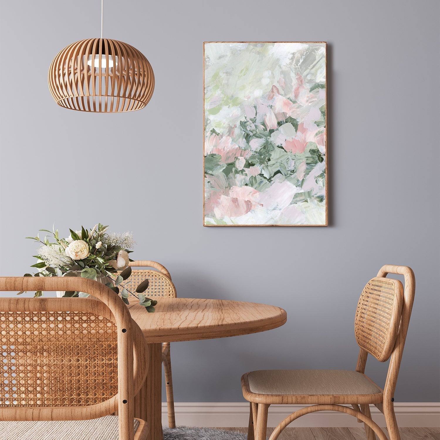 wall-art-print-canvas-poster-framed-Floral Assortment In Pastel, Style D-by-Emily Wood-Gioia Wall Art
