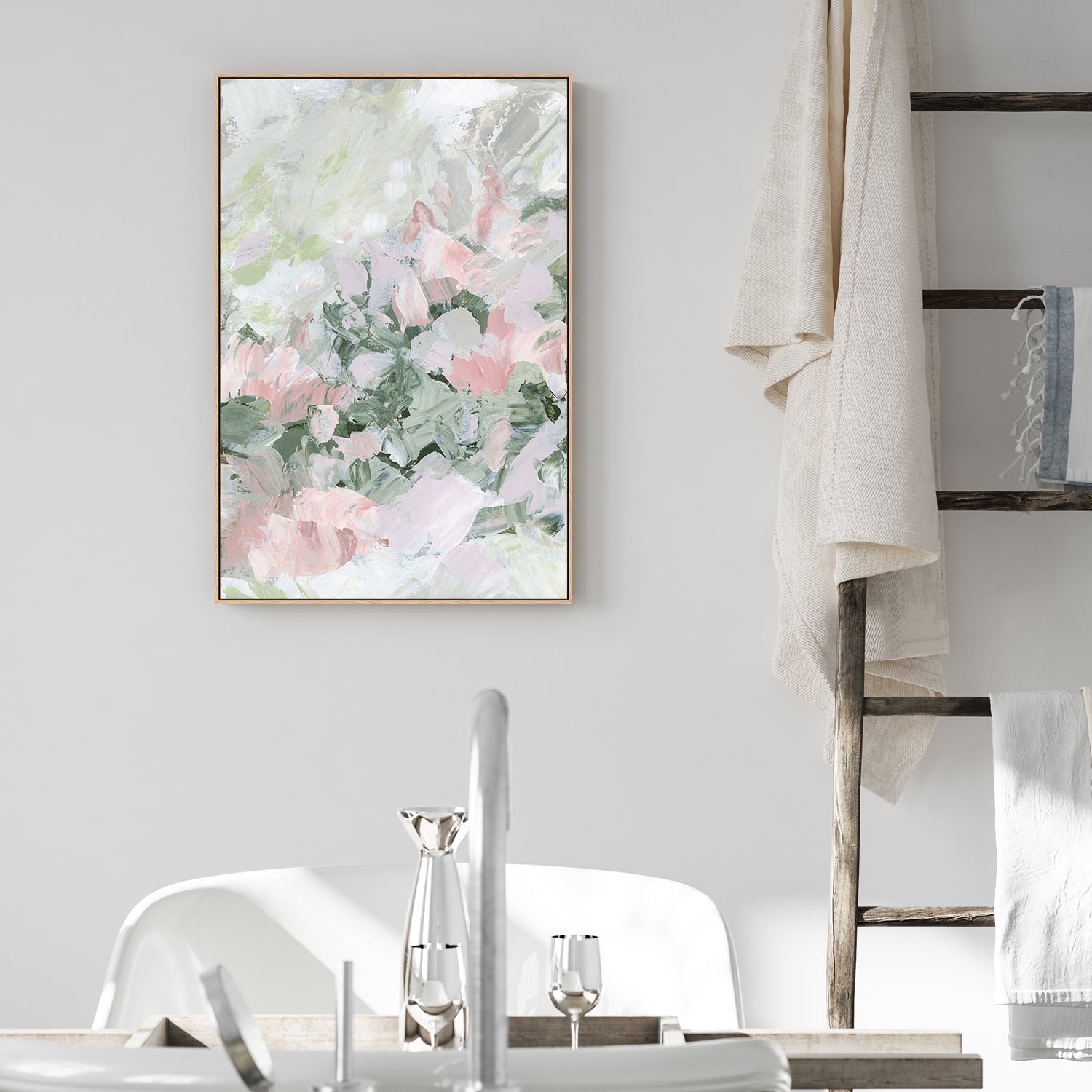 wall-art-print-canvas-poster-framed-Floral Assortment In Pastel, Style D-by-Emily Wood-Gioia Wall Art
