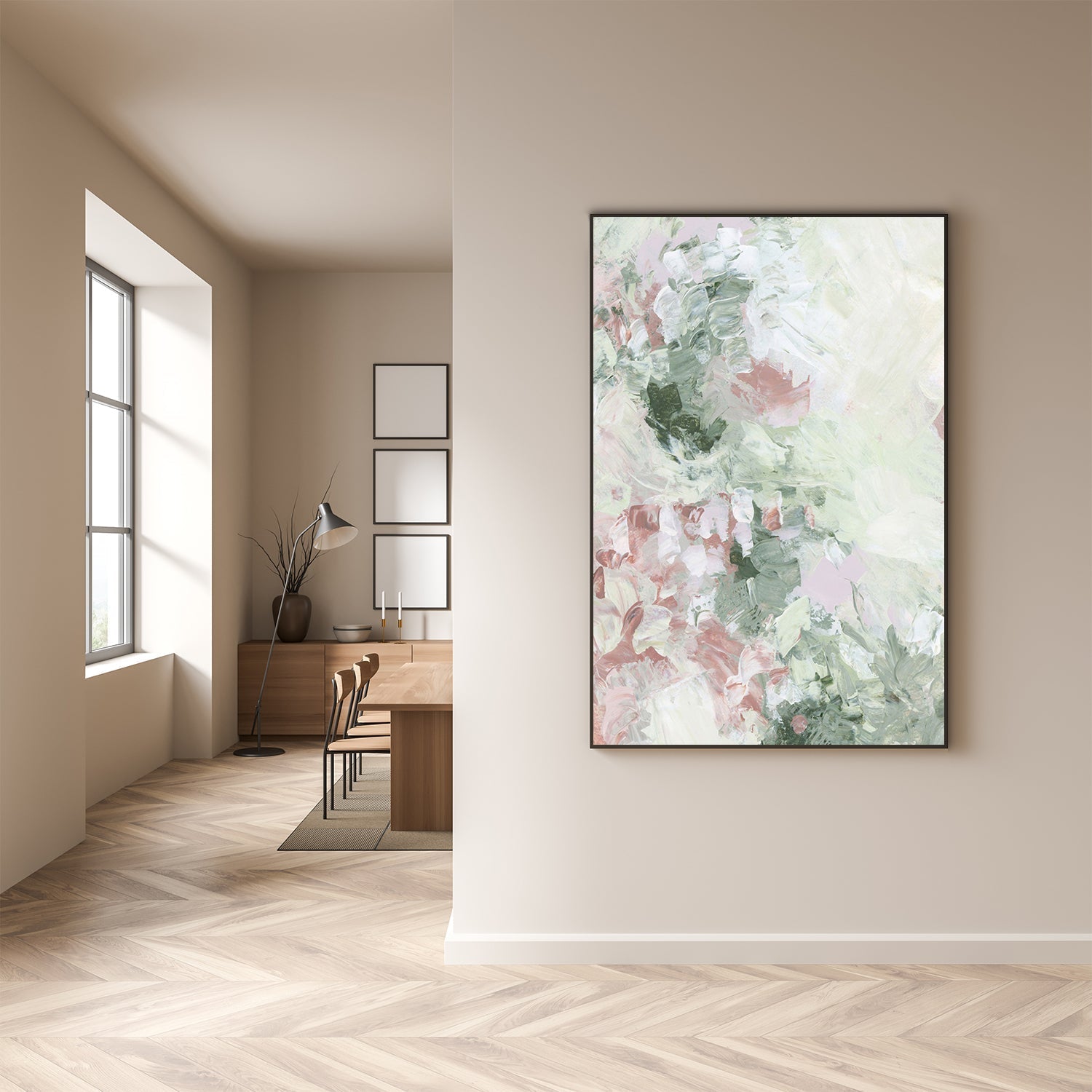 wall-art-print-canvas-poster-framed-Floral Assortment In Pastel, Style E-by-Emily Wood-Gioia Wall Art