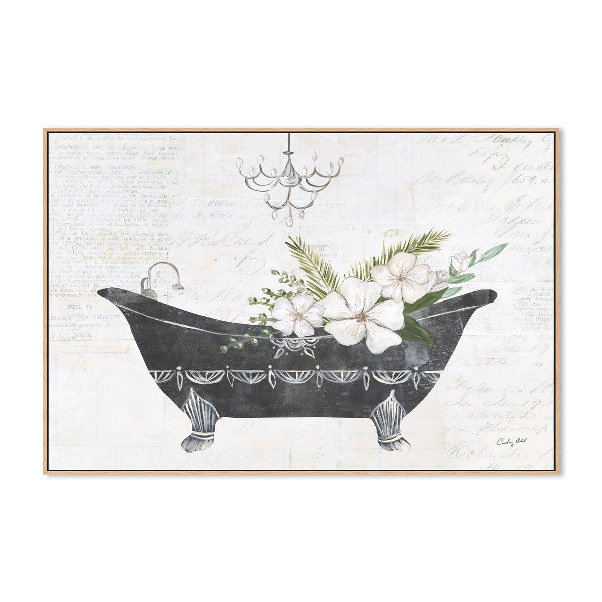 wall-art-print-canvas-poster-framed-Floral Bath-GIOIA-WALL-ART