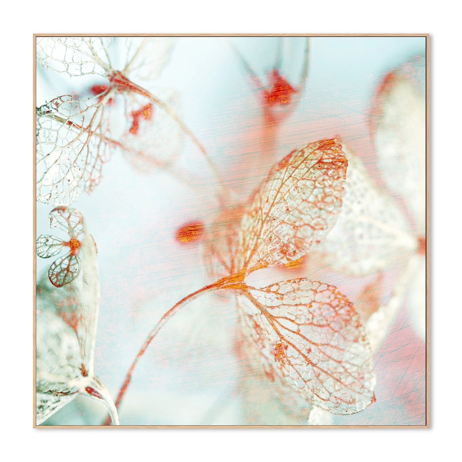 wall-art-print-canvas-poster-framed-Floral Blues, Style B-4