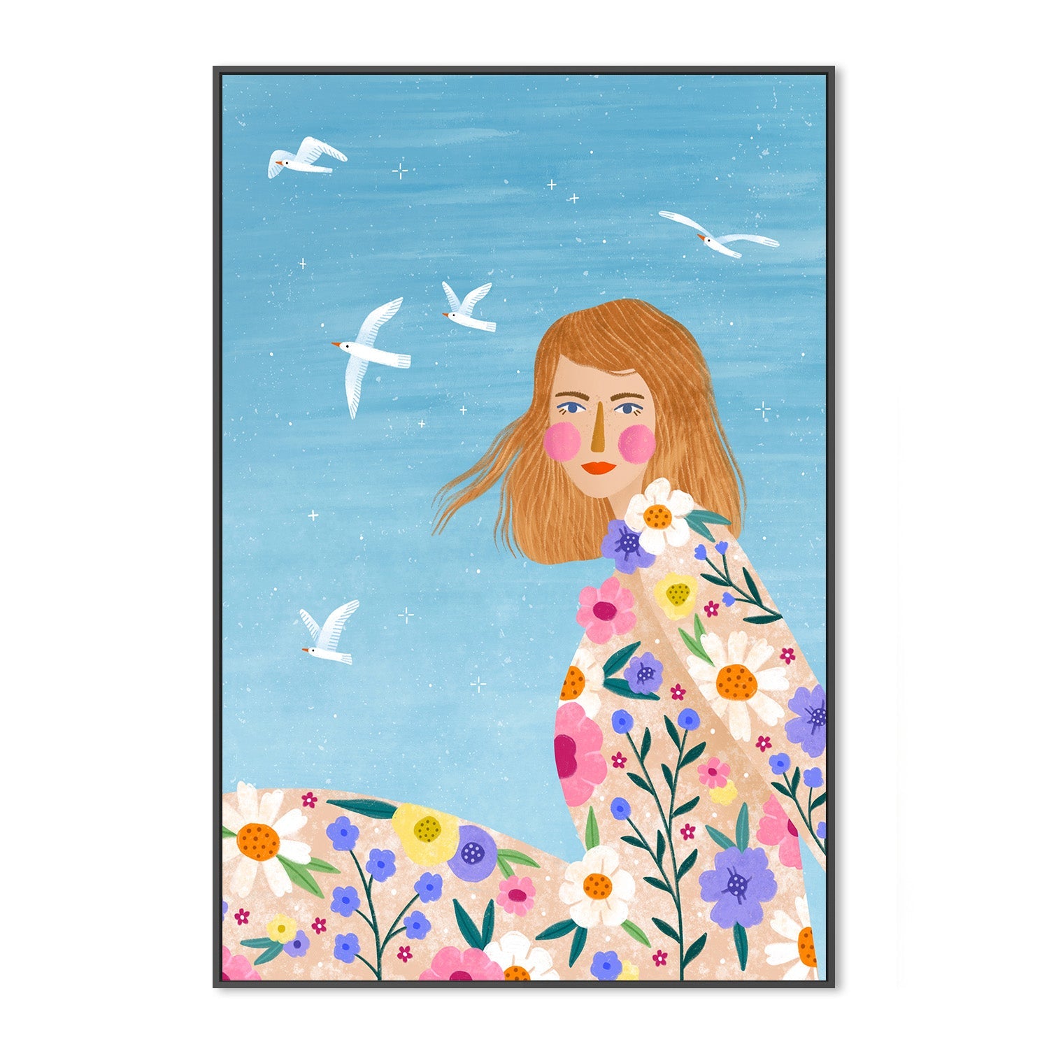 wall-art-print-canvas-poster-framed-Floral Breeze-3