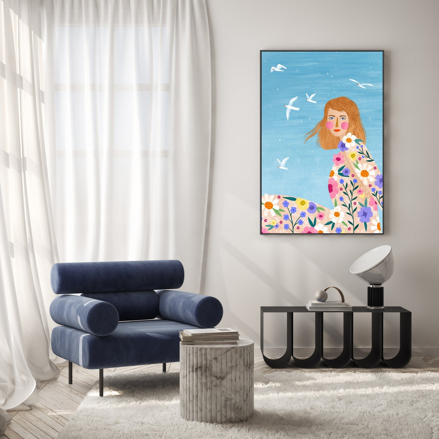 wall-art-print-canvas-poster-framed-Floral Breeze-7