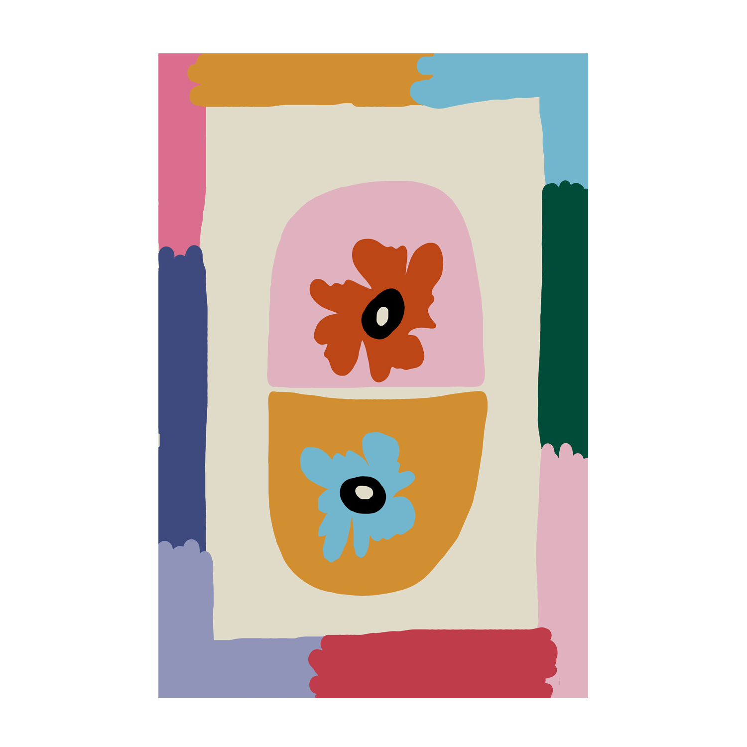 wall-art-print-canvas-poster-framed-Floral Capsule , By Miho Art Studio , By Miho Art Studio-1