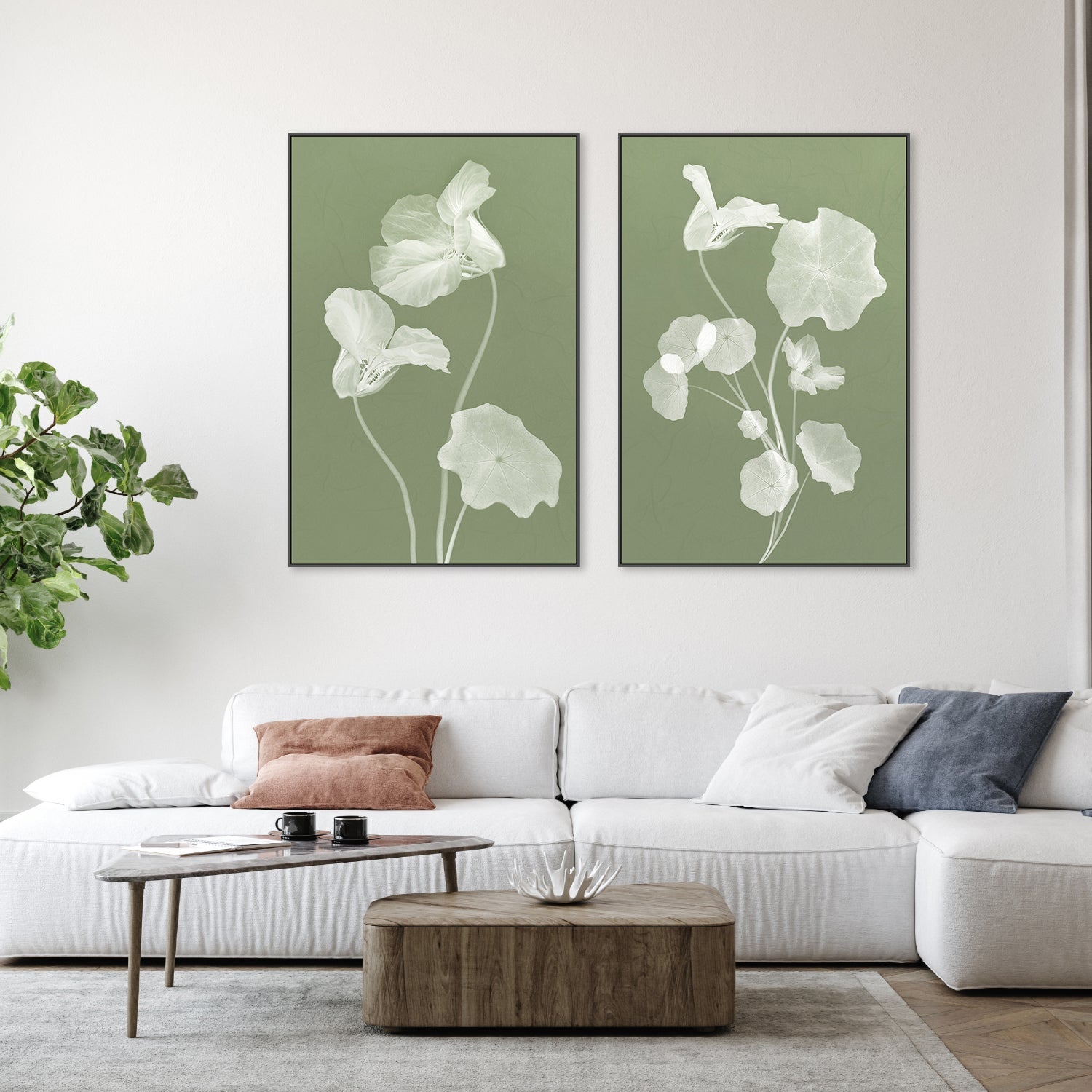 wall-art-print-canvas-poster-framed-Floral Dancer, Style A & B, Set Of 2 , By Leda Robertson-7