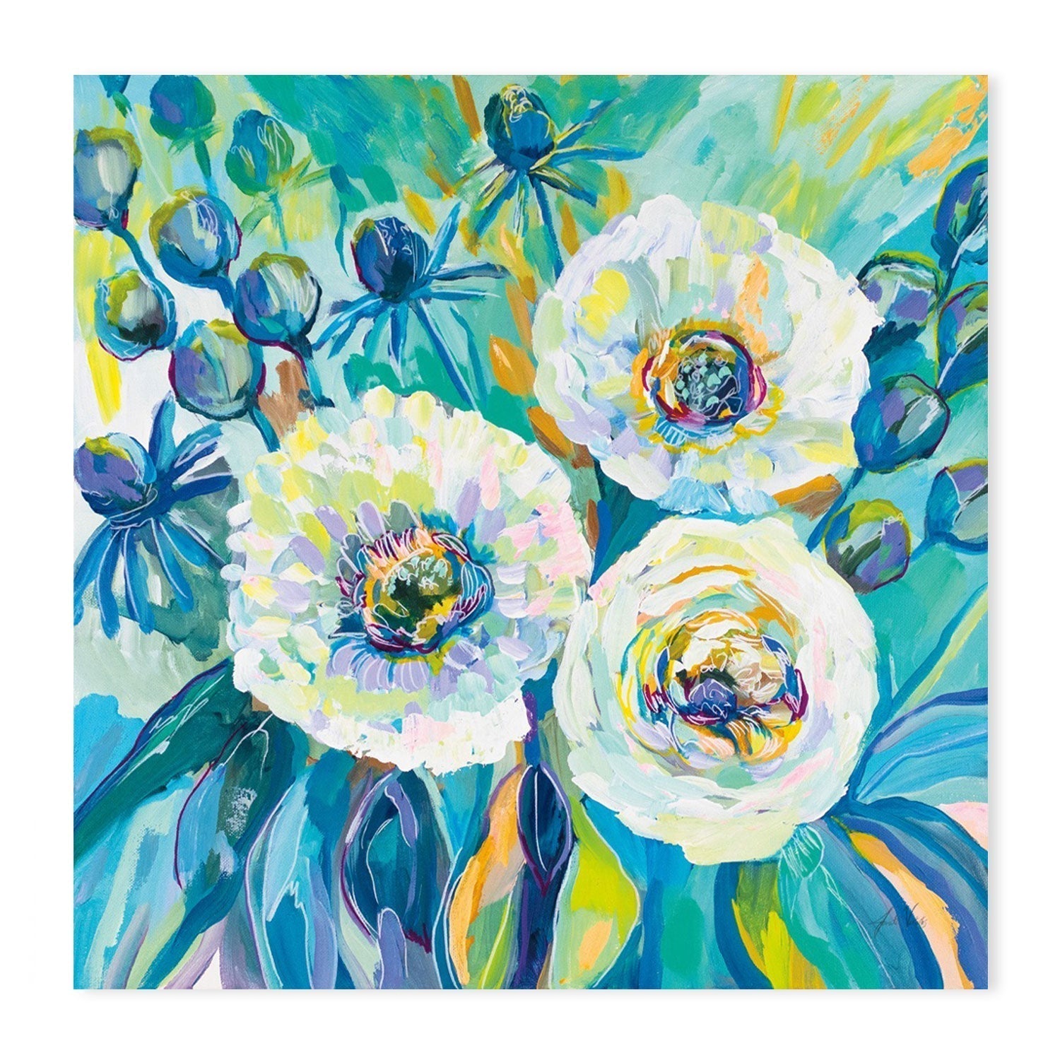 wall-art-print-canvas-poster-framed-Floral Elation-by-Jeanette Vertentes-Gioia Wall Art