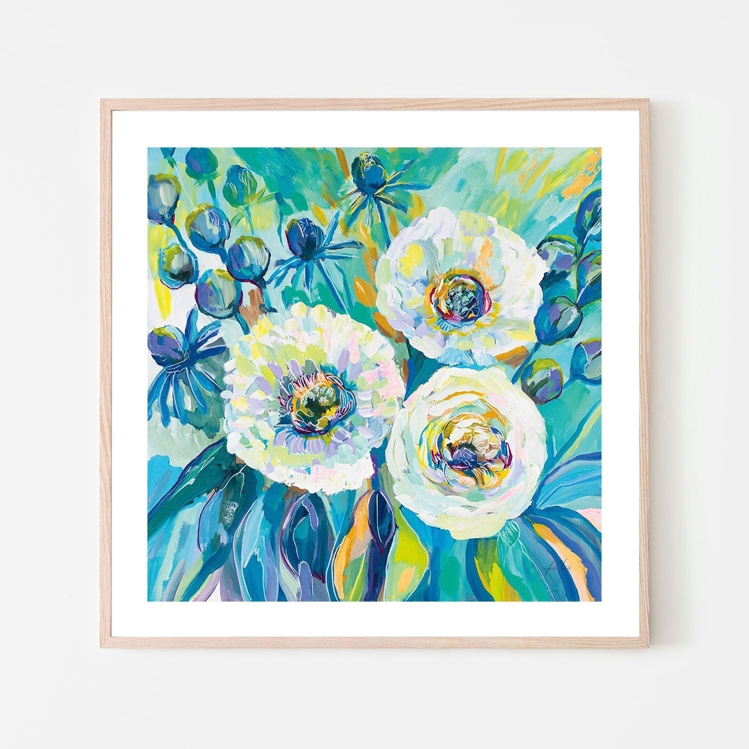 wall-art-print-canvas-poster-framed-Floral Elation-by-Jeanette Vertentes-Gioia Wall Art